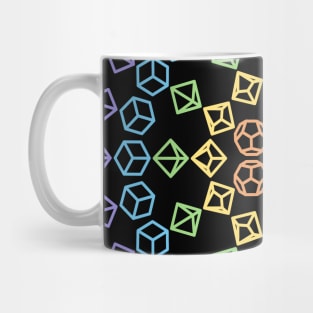 Polyhedral Dice Star Rainbow Mug